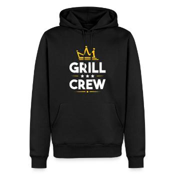 Grill Crew - Männer Premium Bio Hoodie - Schwarz - Vorne - Nico (187cm)