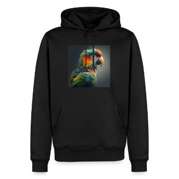 perroquet exotique - Sweat à capuche Premium bio Homme - noir - Devant - Nico (187cm)