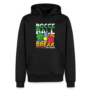 Bocce Ball Will Never Break Your Heart - Männer Premium Bio Hoodie - Schwarz - Vorne - Nico (187cm)