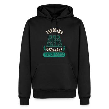 farmer frisches essen - Männer Premium Bio Hoodie - Schwarz - Vorne - Nico (187cm)