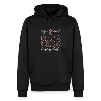 T-shirt de sommeil - Sweat à capuche Premium bio Homme - noir - Devant - Nico (187cm)