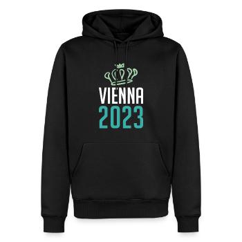 Vienna 2023 Wien Krone - Men’s Premium Organic Hoodie - black - Front - Nico (187cm)