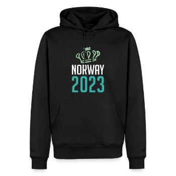 Norway 2023 Krone - Männer Premium Bio Hoodie - Schwarz - Vorne - Nico (187cm)