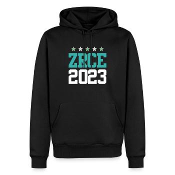 Zrce 2023 - Sweat à capuche Premium bio Homme - noir - Devant - Nico (187cm)