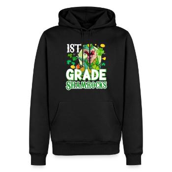 St Paddy’s St Patricksday St Patrick Day - Sweat à capuche Premium bio Homme - noir - Devant - Nico (187cm)