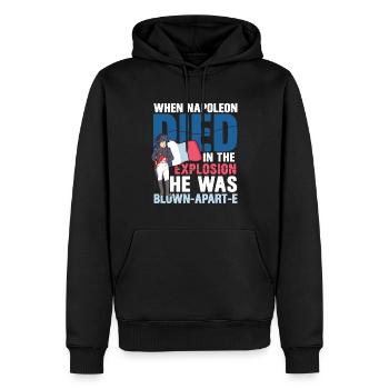 Lustiger Napoleon Geschichte Spruch - Männer Premium Bio Hoodie - Schwarz - Vorne - Nico (187cm)