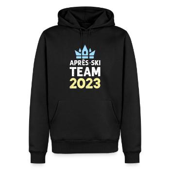 Apres Ski 2023 Krone - Männer Premium Bio Hoodie - Schwarz - Vorne - Nico (187cm)