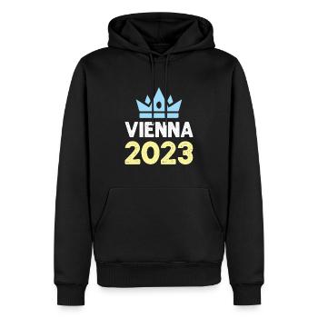 Vienna 2023 Wien Krone - Men’s Premium Organic Hoodie - black - Front - Nico (187cm)