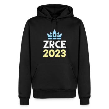 Zrce 2023 Krone - Männer Premium Bio Hoodie - Schwarz - Vorne - Nico (187cm)