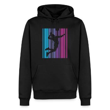 Volleyball Retro Volleyballspieler Volleyballer - Männer Premium Bio Hoodie - Schwarz - Vorne - Nico (187cm)
