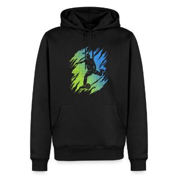 Fußballer Fußballspieler Jungen Fußball - Männer Premium Bio Hoodie - Schwarz - Vorne - Nico (187cm)
