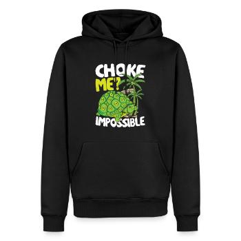 Schildkröten Spruch für Schildkrötenliebhaber - Männer Premium Bio Hoodie - Schwarz - Vorne - Nico (187cm)
