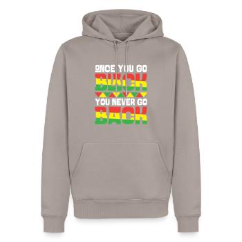 Black Histroy Month Stolz Afro Americkaner für - Männer Premium Bio Hoodie - Taupe - Vorne - Nico (187cm)