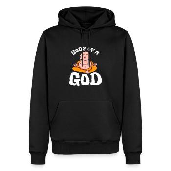 Buddha Yoga Hinduismus Meditation Weisheit Spirit - Männer Premium Bio Hoodie - Schwarz - Vorne - Nico (187cm)