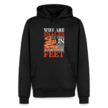Why Are Snakes Measured In Inches? Don't Have Any - Männer Premium Bio Hoodie - Schwarz - Vorne - Nico (187cm)
