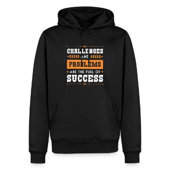 erfolg sieg problem - Männer Premium Bio Hoodie - Schwarz - Vorne - Nico (187cm)
