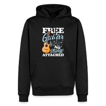 Guitar No Strings Attached - Männer Premium Bio Hoodie - Schwarz - Vorne - Nico (187cm)