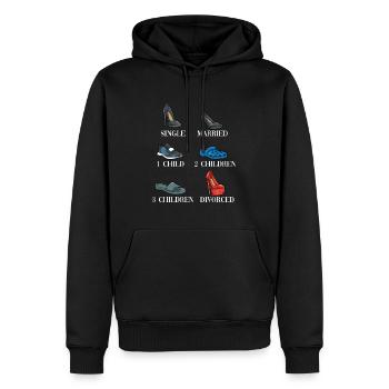Leben einer Frau Single Verheiratet Geschieden - Männer Premium Bio Hoodie - Schwarz - Vorne - Nico (187cm)