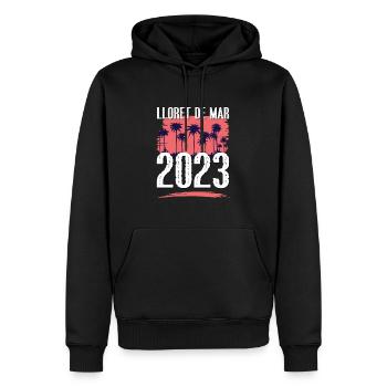 Lloret De Mar 2023 - Männer Premium Bio Hoodie - Schwarz - Vorne - Nico (187cm)