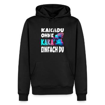 Kakadu Ohne Kaka Einfach Du für eine Kakadu - Männer Premium Bio Hoodie - Schwarz - Vorne - Nico (187cm)
