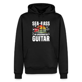 Sea Bass Gitarre - Männer Premium Bio Hoodie - Schwarz - Vorne - Nico (187cm)