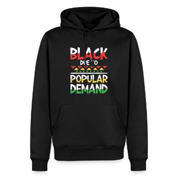 Black Due To Popular Demand für Männer und Frauen - Männer Premium Bio Hoodie - Schwarz - Vorne - Nico (187cm)