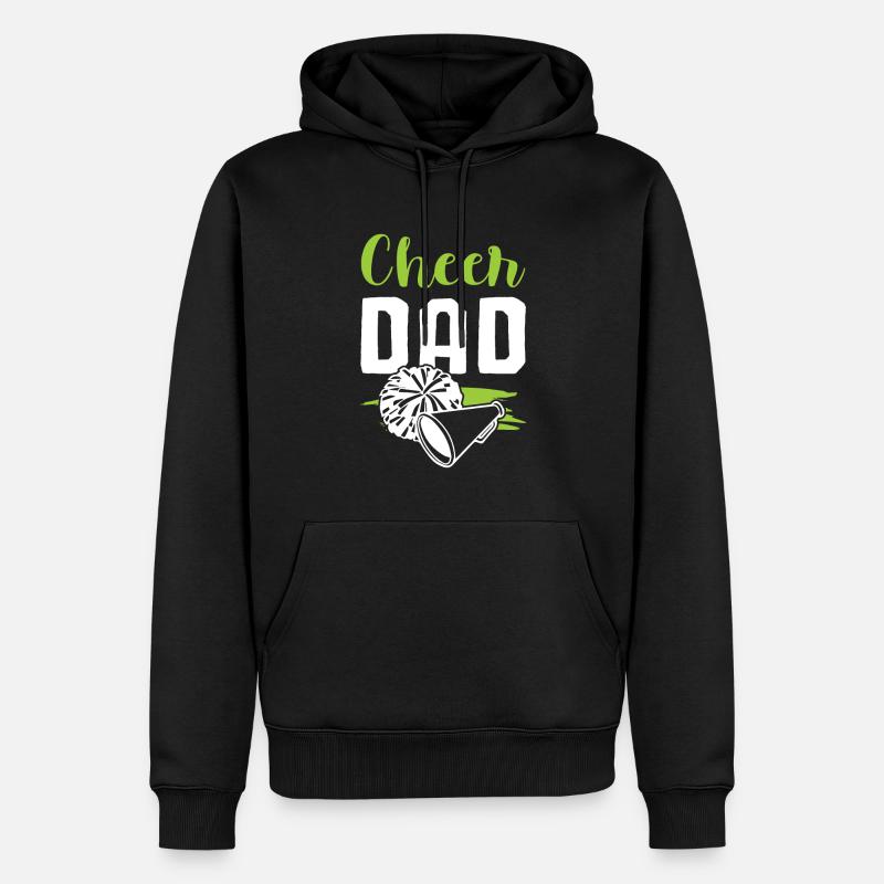 cheerleader papa - Männer Premium Bio Hoodie - Schwarz