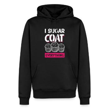 zucker muffin backen - Männer Premium Bio Hoodie - Schwarz - Vorne - Nico (187cm)