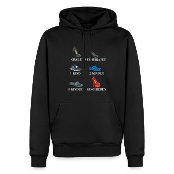 Leben einer Frau Single Verheiratet Geschieden - Männer Premium Bio Hoodie - Schwarz - Vorne - Nico (187cm)
