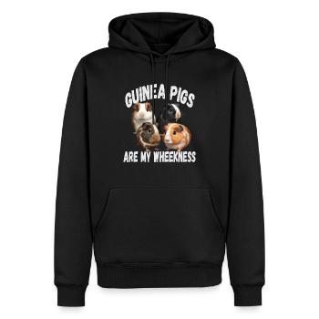 Guinea Pigs Are My Wheekness Meerschweinchen - Männer Premium Bio Hoodie - Schwarz - Vorne - Nico (187cm)