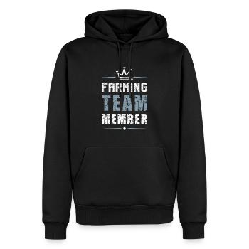 Équipe agricole Agriculteur agricole - Sweat à capuche Premium bio Homme - noir - Devant - Nico (187cm)