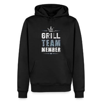 Grill Team - Männer Premium Bio Hoodie - Schwarz - Vorne - Nico (187cm)