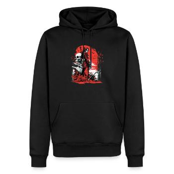 Rote Hexe - Männer Premium Bio Hoodie - Schwarz - Vorne - Nico (187cm)
