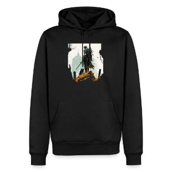 à Shining Paladin - Sweat à capuche Premium bio Homme - noir - Devant - Nico (187cm)
