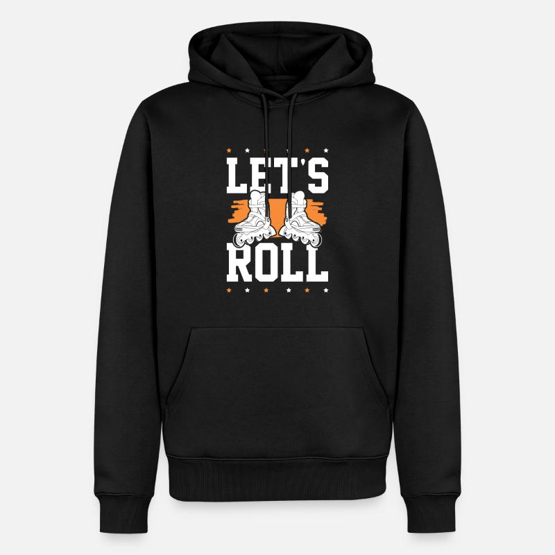skate lets roll - Männer Premium Bio Hoodie - Schwarz