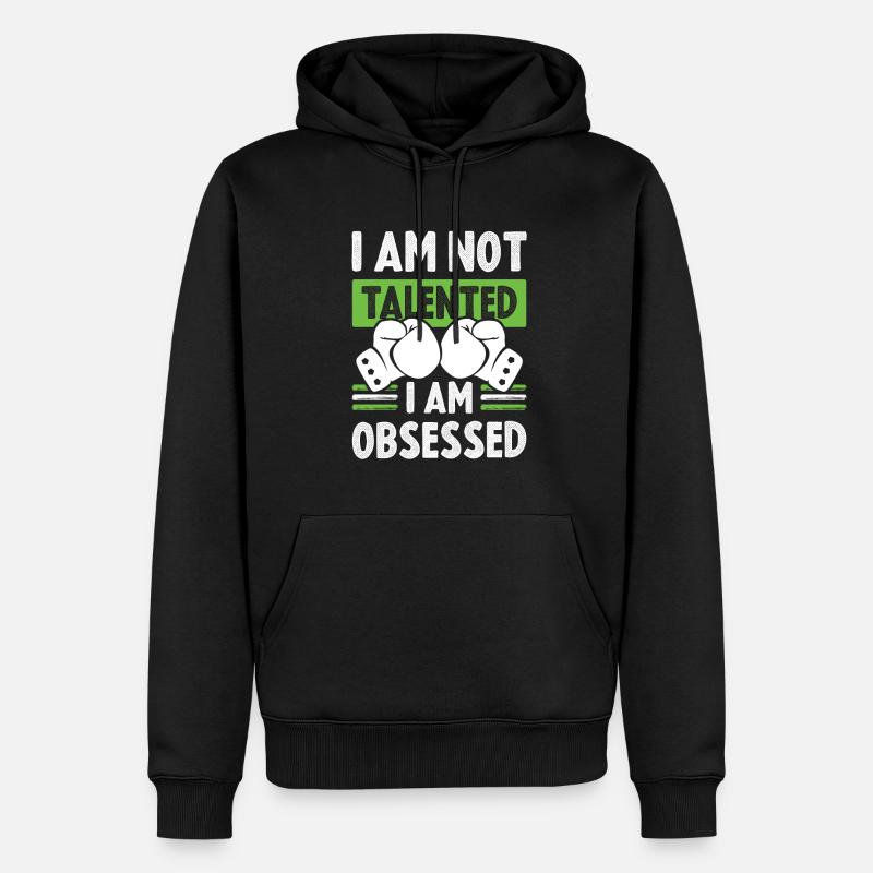 boxer talent - Männer Premium Bio Hoodie - Schwarz