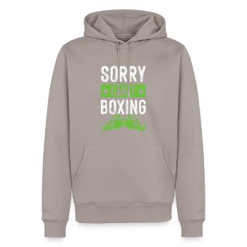 boxen lustiger spruch - Männer Premium Bio Hoodie - Taupe - Vorne - Nico (187cm)