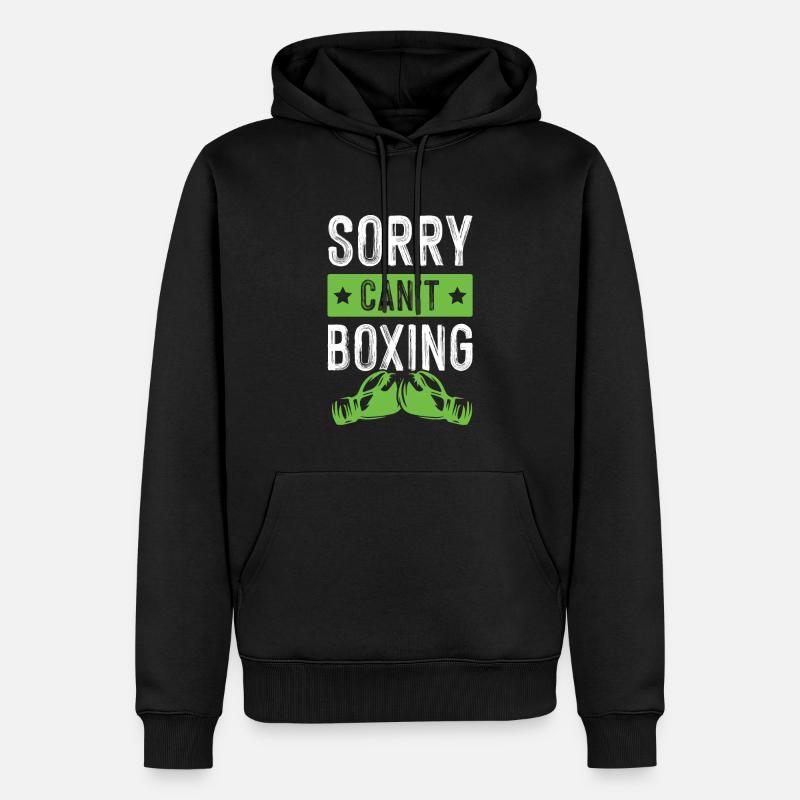 Boxe drôle de dicton - Sweat à capuche Premium bio Homme - noir