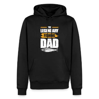 Fishing Papa - Men’s Premium Organic Hoodie - black - Front - Nico (187cm)