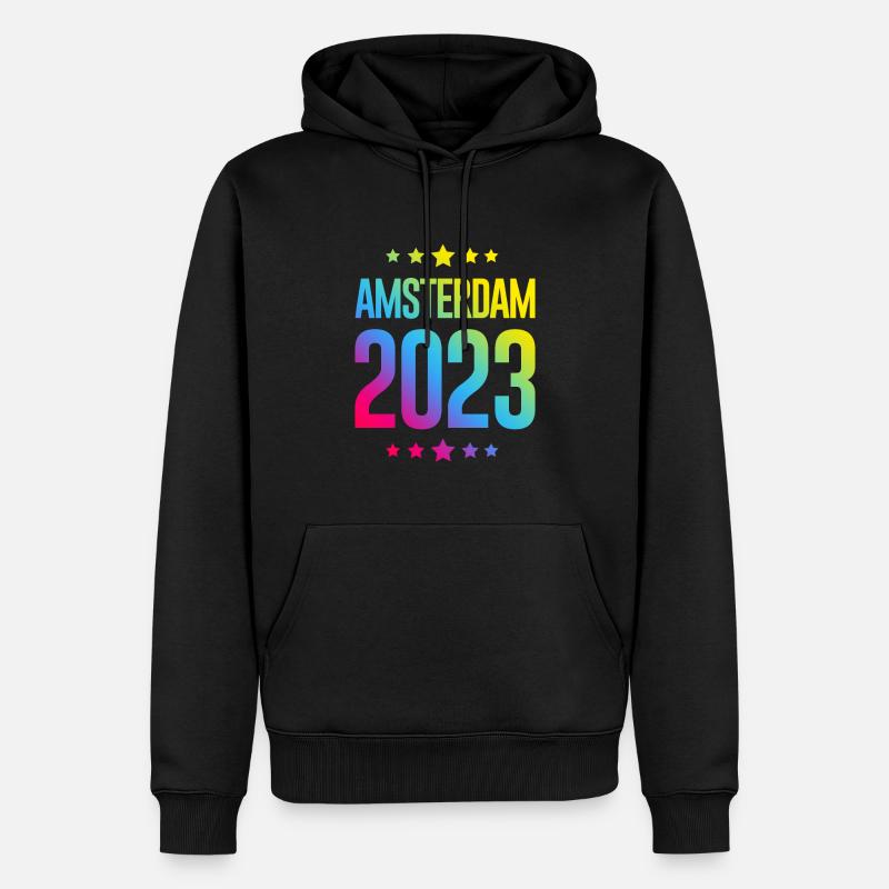 Amsterdam 2023 - Sweat à capuche Premium bio Homme - noir