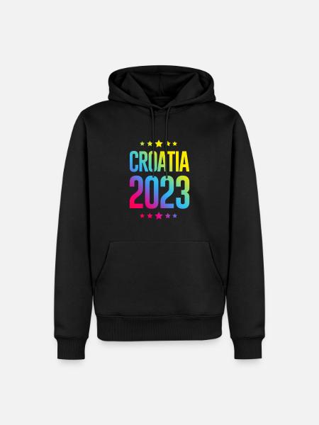 Croatia 2023 - Men’s Premium Organic Hoodie - black