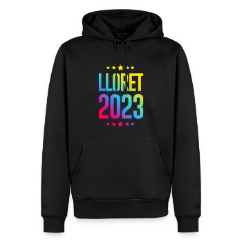 Lloret De Mar 2023 - Männer Premium Bio Hoodie - Schwarz - Vorne - Nico (187cm)