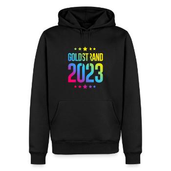 Sables d’or 2023 (Garantie du prix le plus bas) - Sweat à capuche Premium bio Homme - noir - Devant - Nico (187cm)