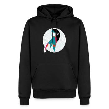 Abstrakte Jungfrau - Männer Premium Bio Hoodie - Schwarz - Vorne - Nico (187cm)