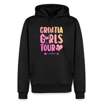 Croatia Party Team - Men’s Premium Organic Hoodie - black - Front - Nico (187cm)