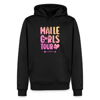 Malle Party Team - Männer Premium Bio Hoodie - Schwarz - Vorne - Nico (187cm)
