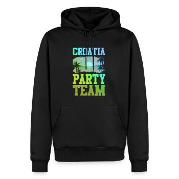 Croatia Party Team - Men’s Premium Organic Hoodie - black - Front - Nico (187cm)