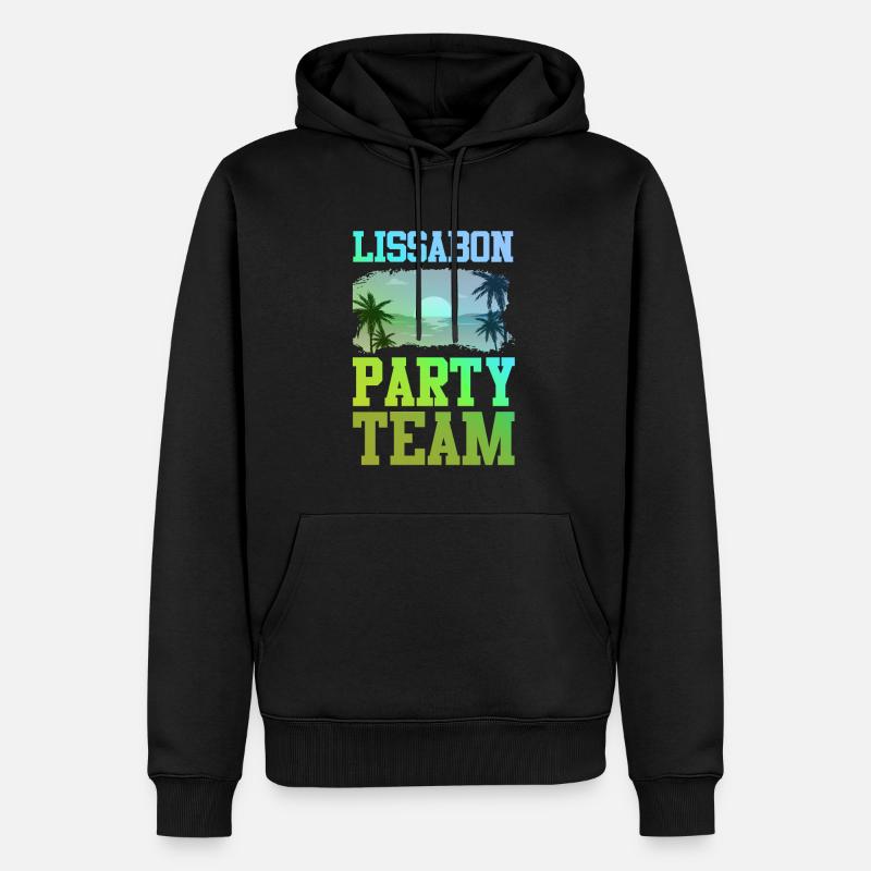 Équipe du parti de Lisbonne - Sweat à capuche Premium bio Homme - noir