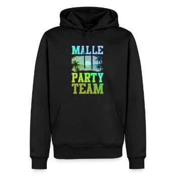 Malle Party Team - Männer Premium Bio Hoodie - Schwarz - Vorne - Nico (187cm)
