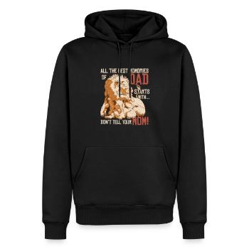 Best Dad, Father's Day and Birthday - Men’s Premium Organic Hoodie - black - Front - Nico (187cm)